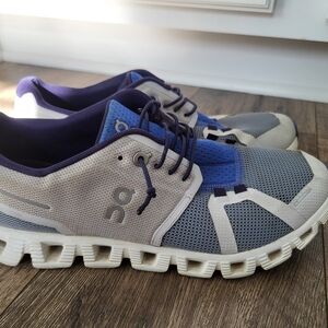 On Cloud 5 Push Womens 9 Lavender/Chambray Running Gym Casual Sneakers Shoes